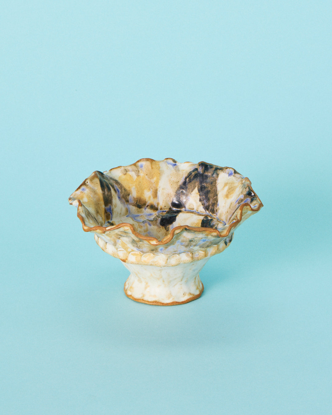 brown wave bowl