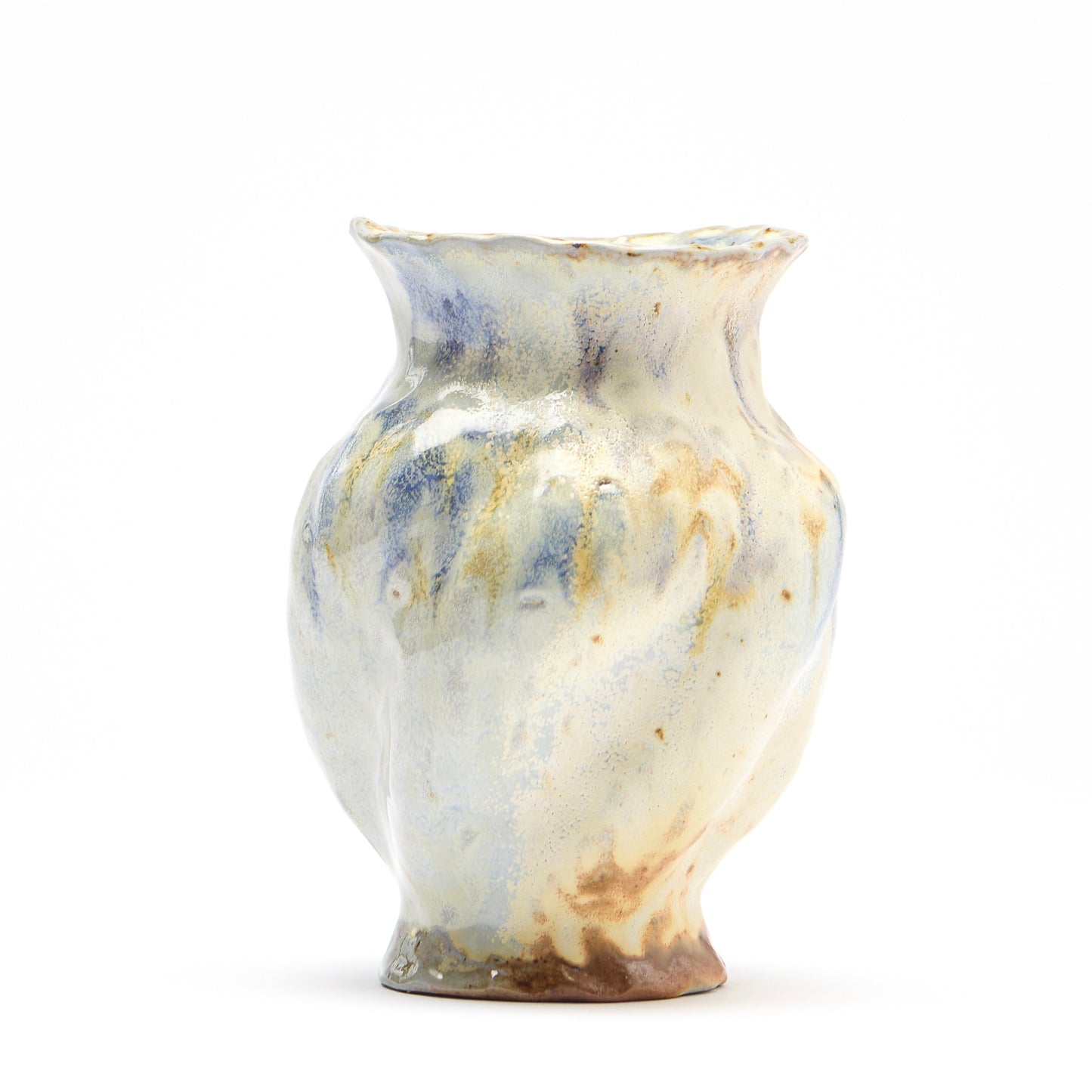 blue twirl vase