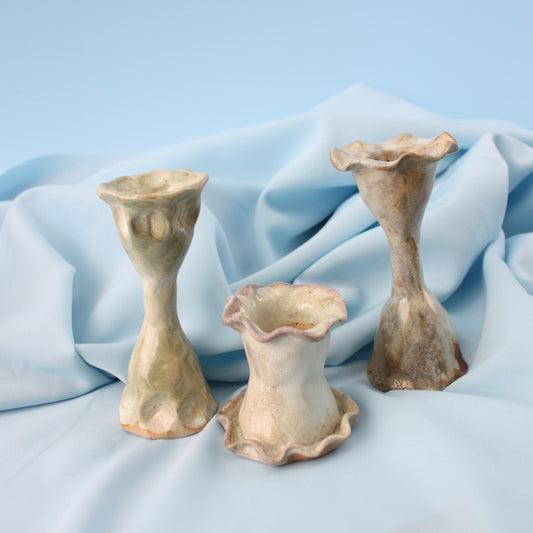 light green candlestick trio