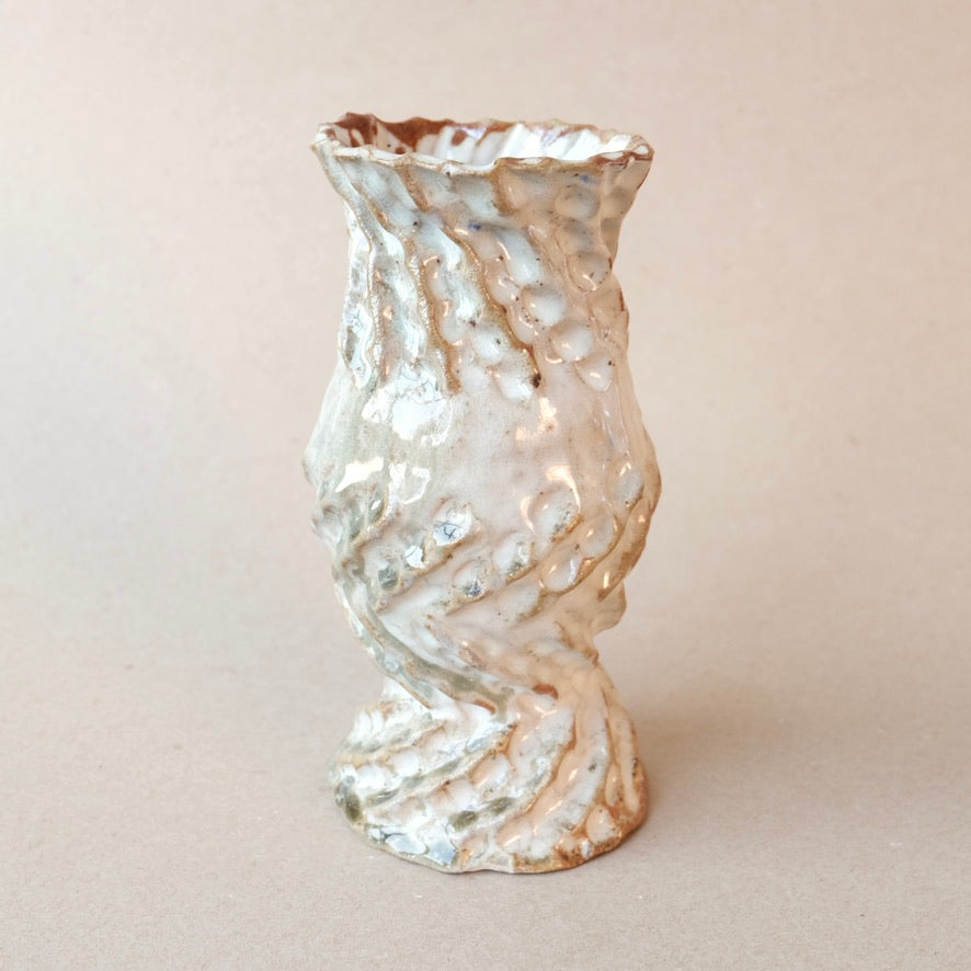 white swirl vase