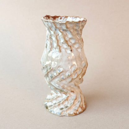 white swirl vase