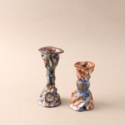 blue candlestick trio