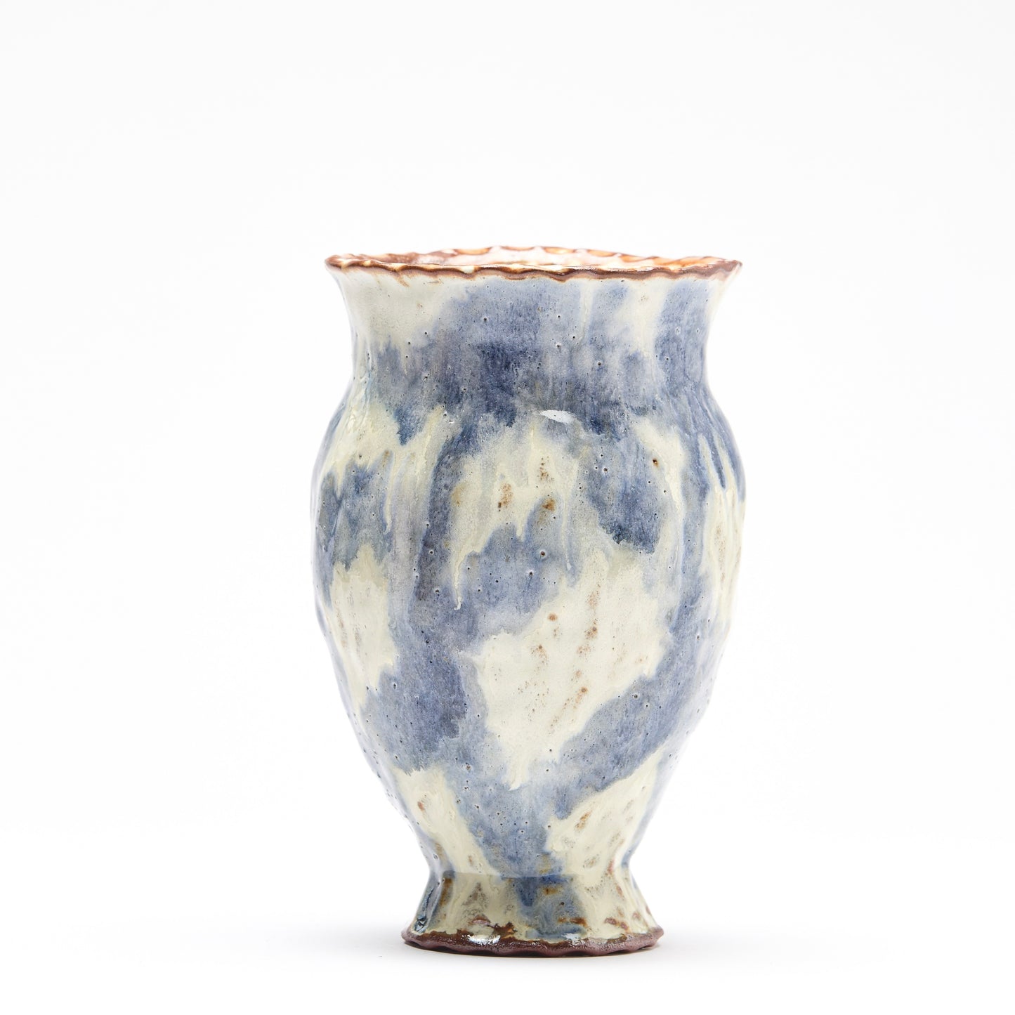 blue splash vase