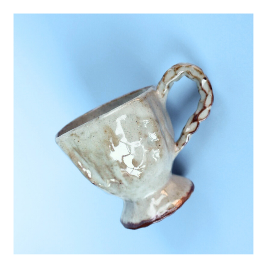 square crackle mug