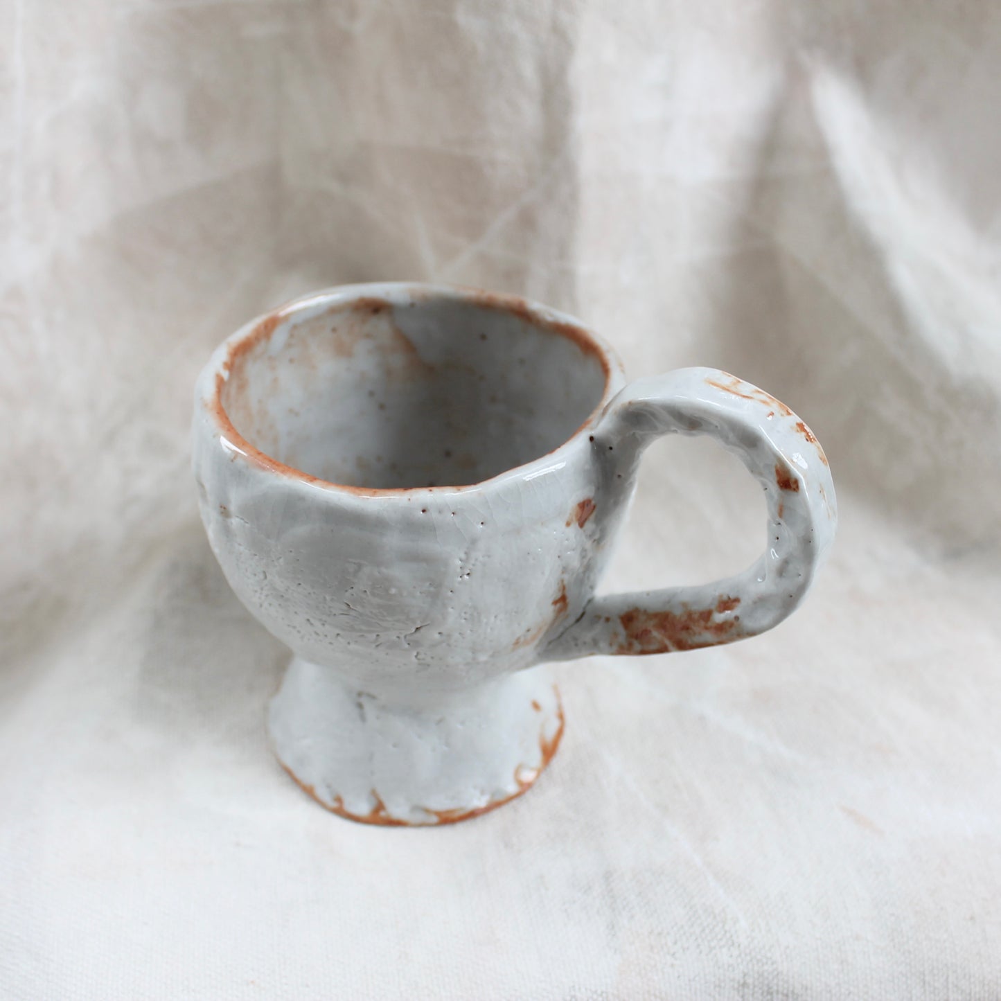 white crackle mug