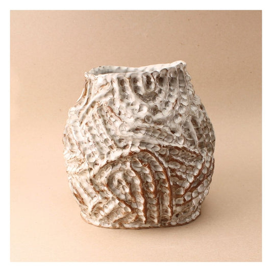 large dark pinch vase