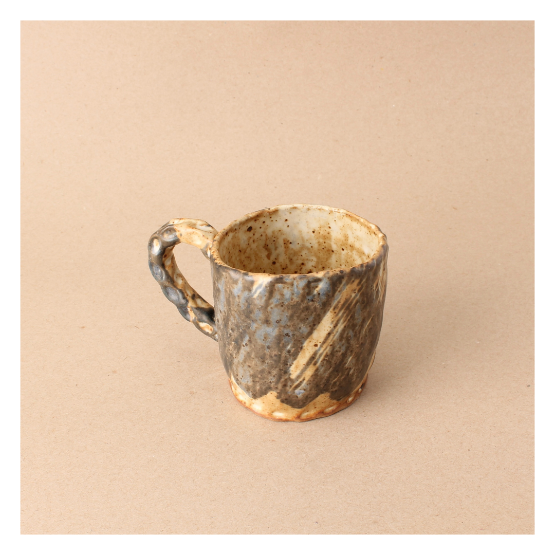 brown + black mug
