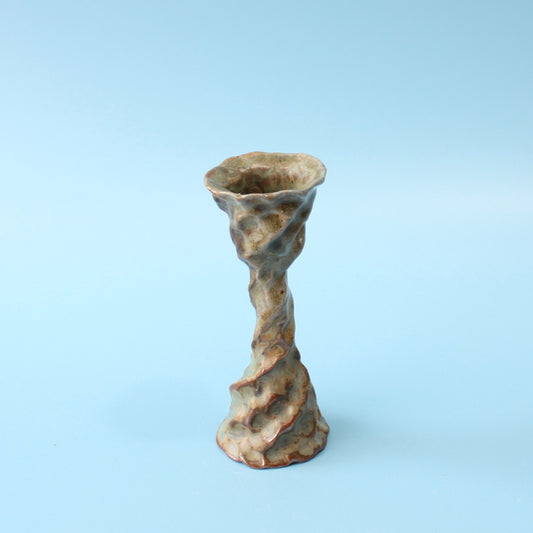 green swirl candlestick