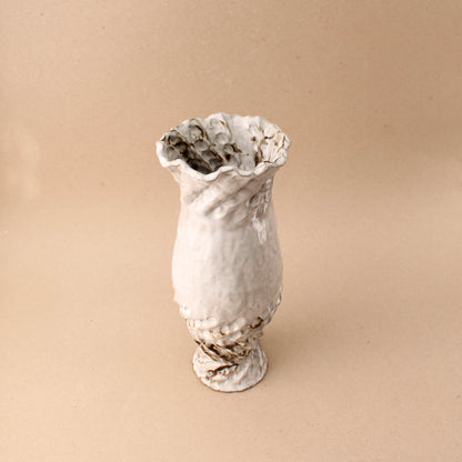 white twist vase