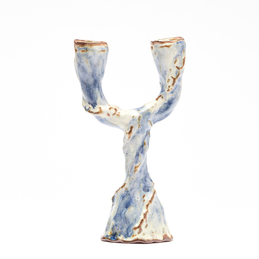 blue splash candleabra