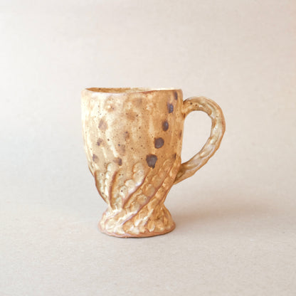 brown dot mug
