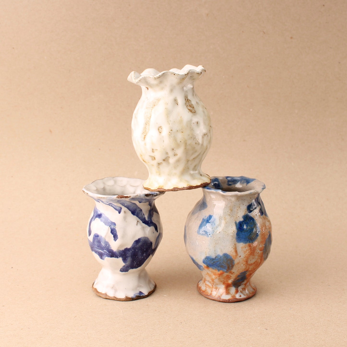 white lil bud vase
