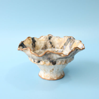 brown wave bowl