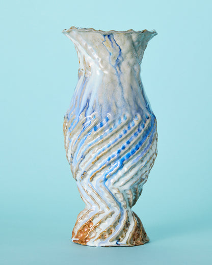 cobalt swirl vase