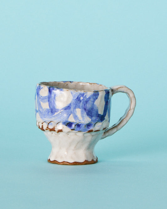blue swirl mug