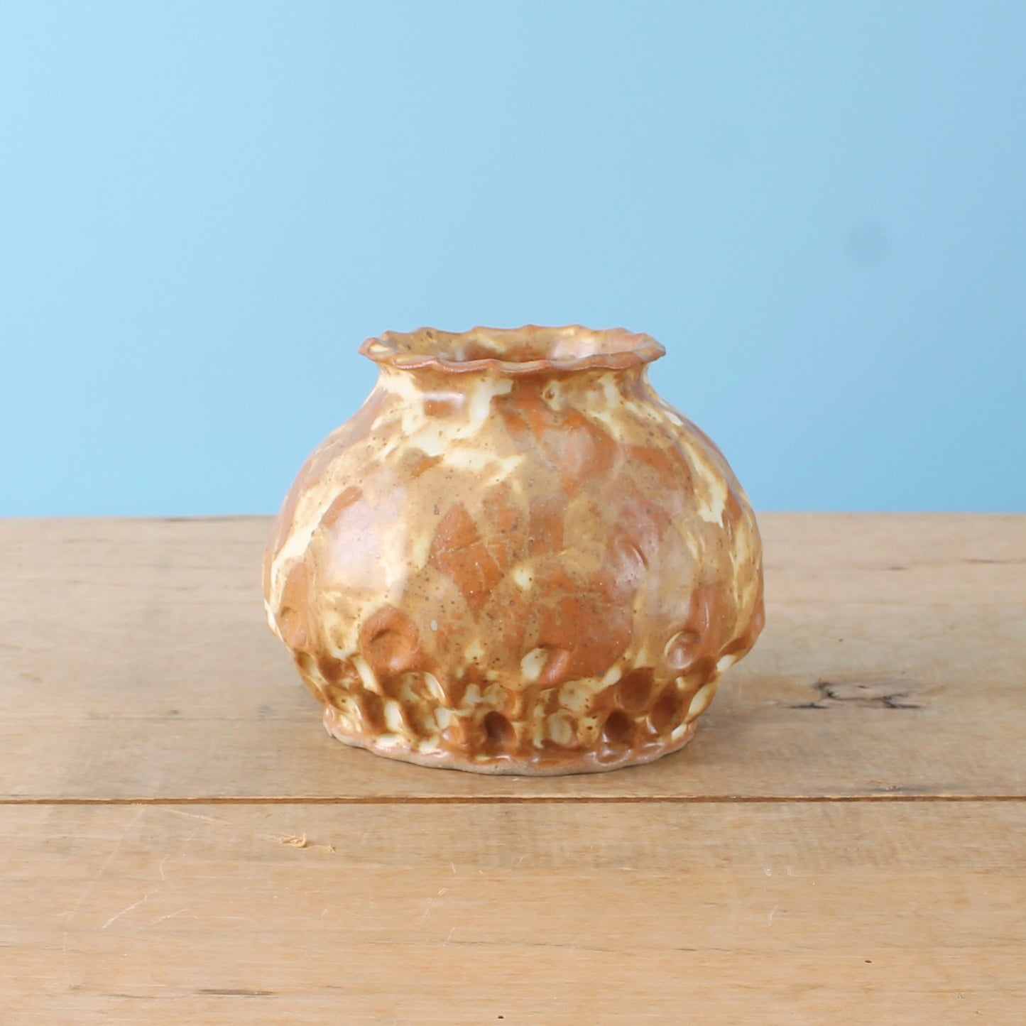 low brown vase