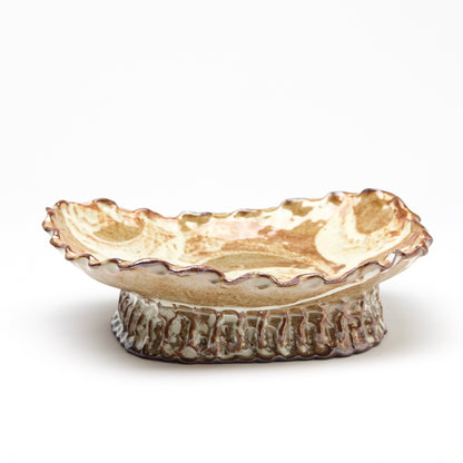 brown swirl platter