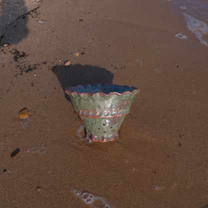 green strainer berry bowl
