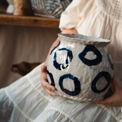 cobalt circle vase