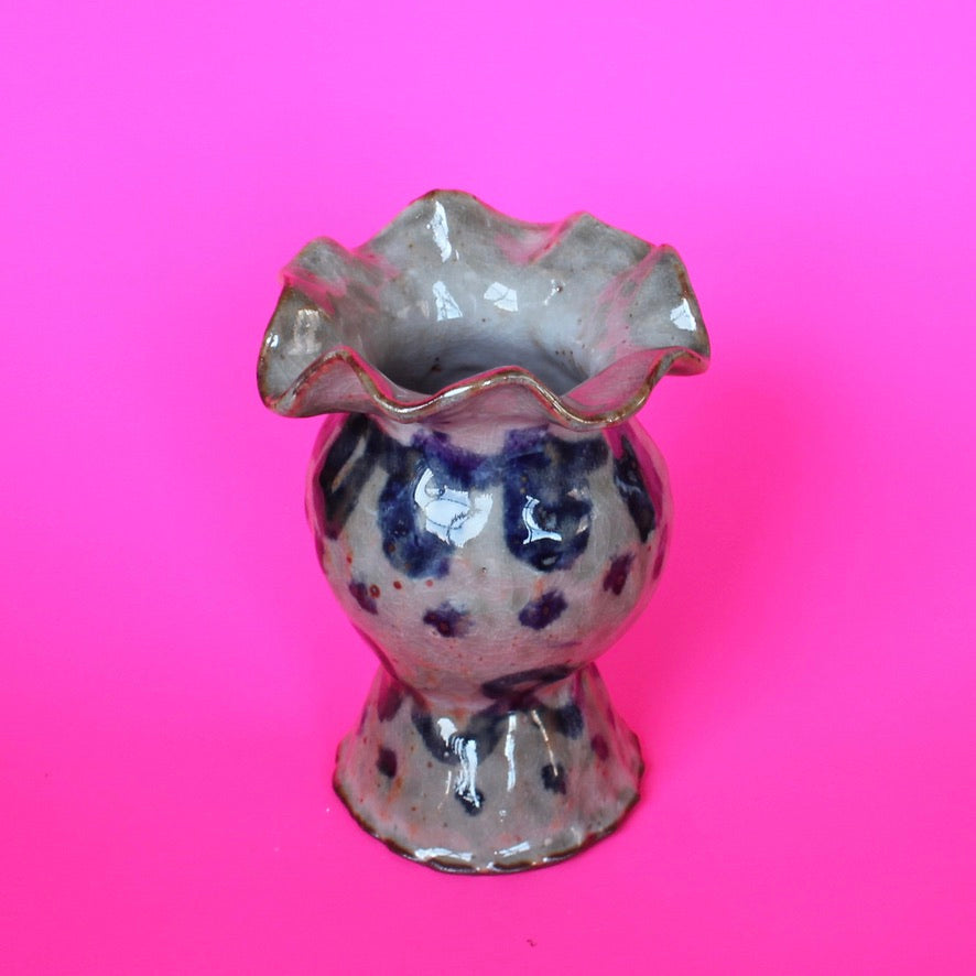 blue swirl vase