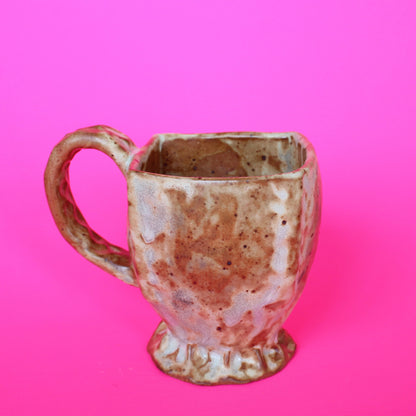 brown square mug