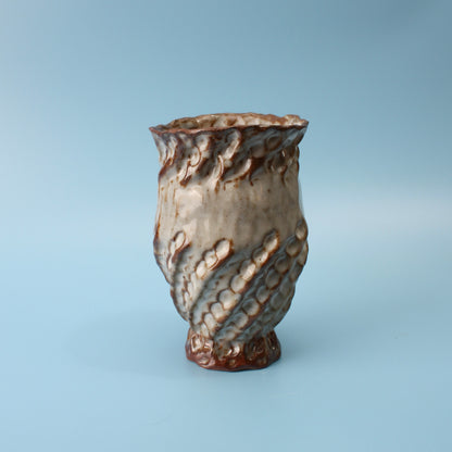 metallic brown swirl vase