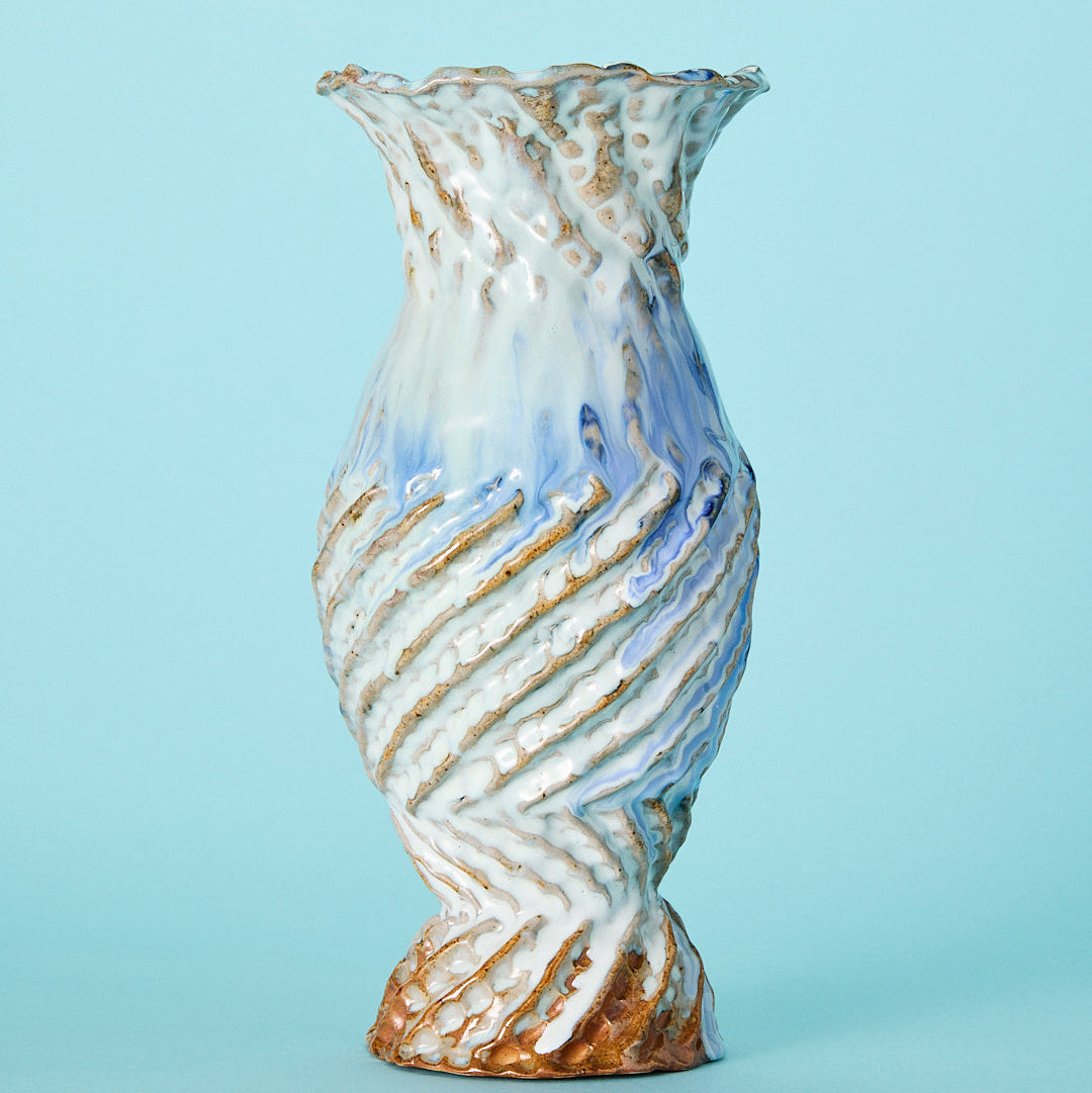 cobalt swirl vase