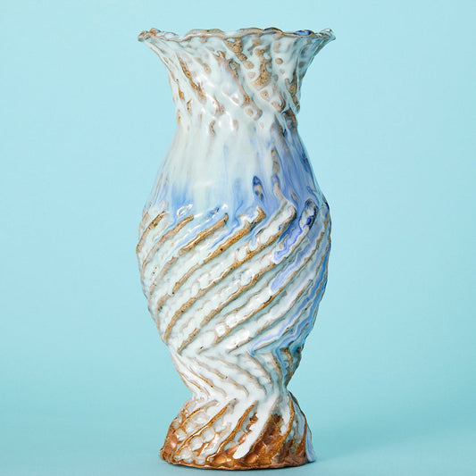 cobalt swirl vase