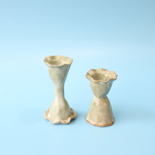 light green candlestick duo