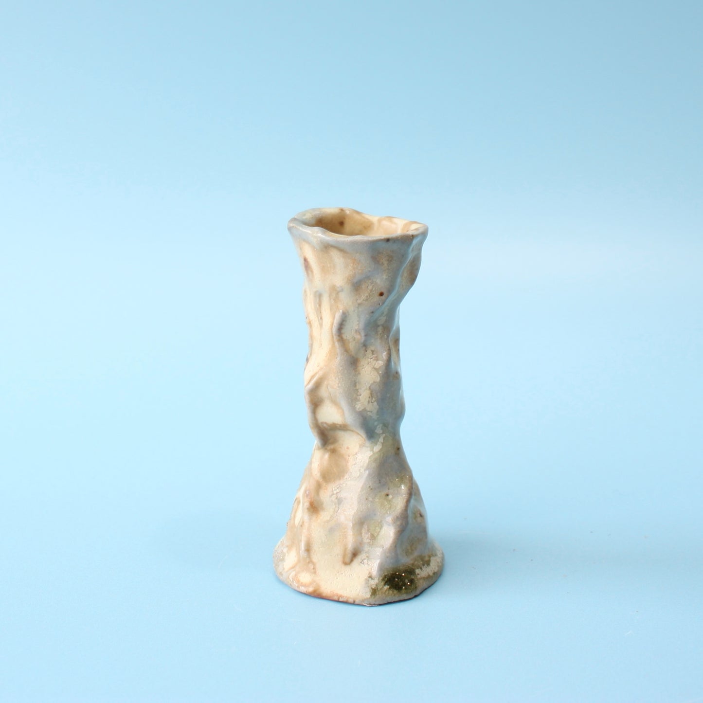 thick white candleholder