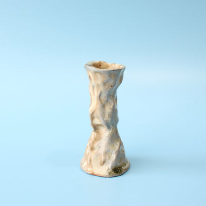 thick white candleholder