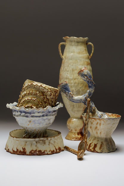 brown crystal display bowl