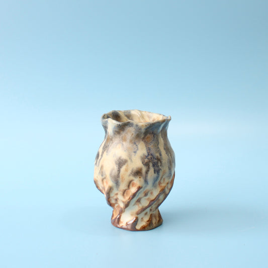 blue dot bud vase