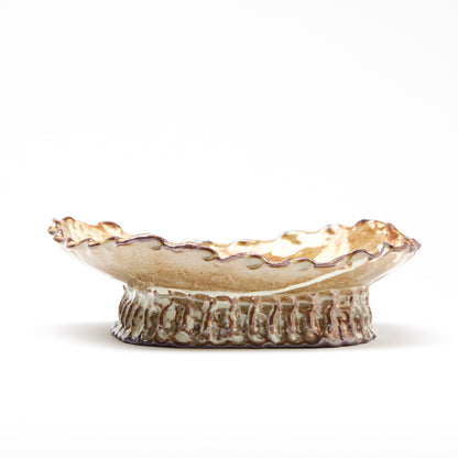 brown swirl platter