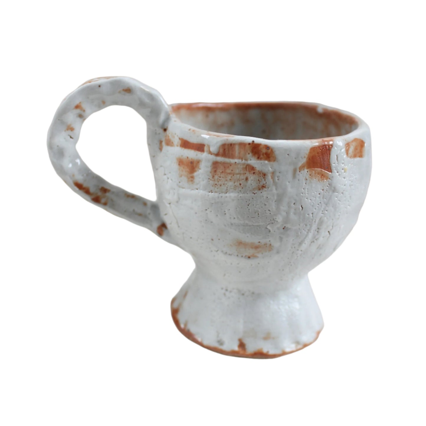 white crackle mug