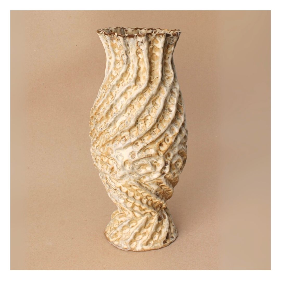 brown twist vase