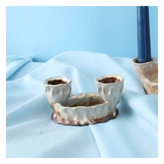 double brown candelabra